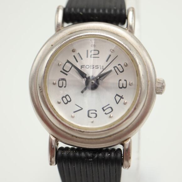 Vintage Fossil Womens Silver Tone Prism Crystal 24mm Watch PC9631 w New Battery - Picture 5 of 16